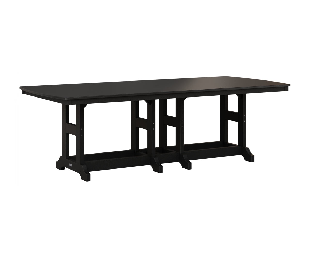 Berlin Gardens Garden Classic 44" x 96" Rectangular Table in Black, Hammered Black top