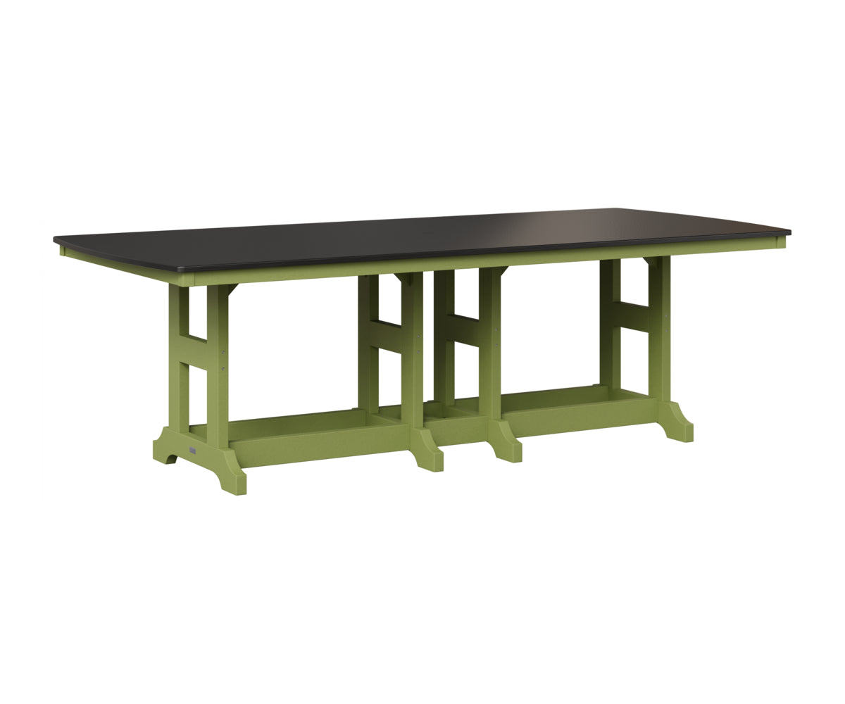 Berlin Gardens Garden Classic 44" x 96" Rectangular Table in Kiwi Green, Hammered Black top