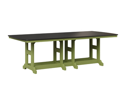 Berlin Gardens Garden Classic 44" x 96" Rectangular Table in Kiwi Green, Hammered Black top