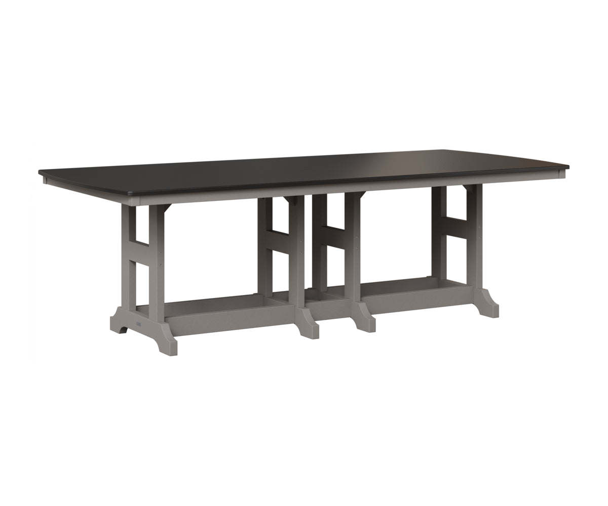 Berlin Gardens Garden Classic 44" x 96" Rectangular Table in Light Gray, Hammered Black top