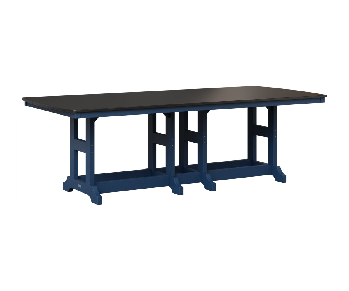 Berlin Gardens Garden Classic 44" x 96" Rectangular Table in Navy Blue, Hammered Black top