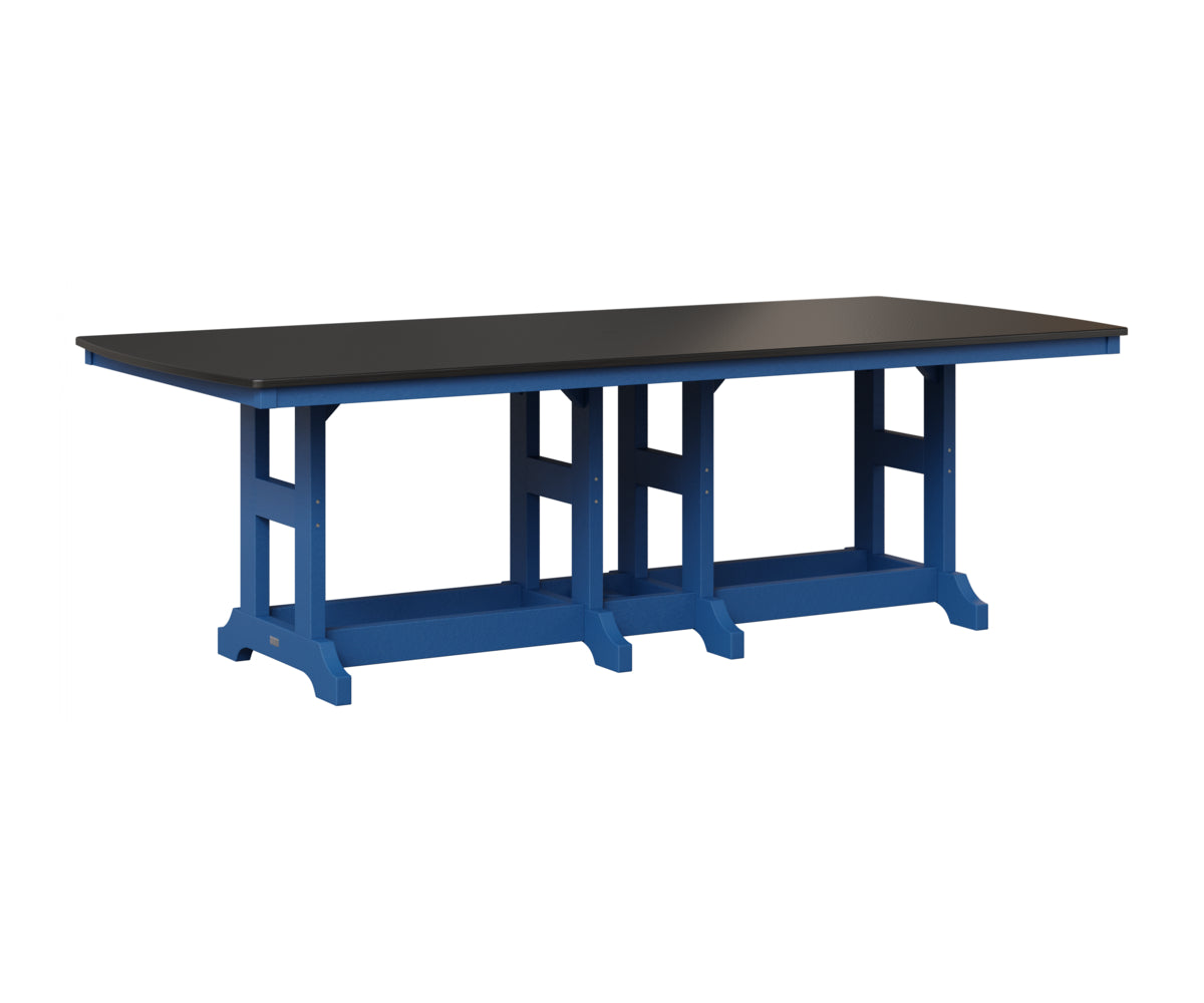 Berlin Gardens Garden Classic 44" x 96" Rectangular Table in Pacific Blue, Hammered Black top