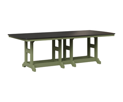 Berlin Gardens Garden Classic 44" x 96" Rectangular Table in Sage, Hammered Black top