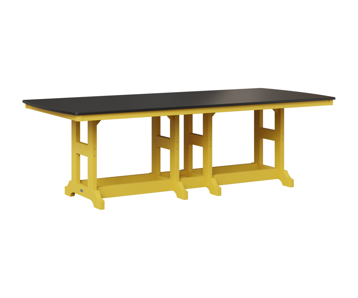 Berlin Gardens Garden Classic 44" x 96" Rectangular Table in Sunburst Yellow, Hammered Black top