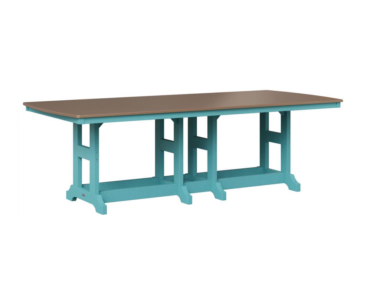 Berlin Gardens Garden Classic 44" x 96" Rectangular Table in Aruba Blue, Hammered Bronze top