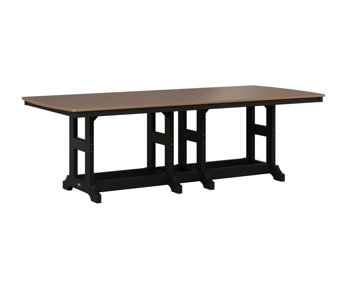 Berlin Gardens Garden Classic 44" x 96" Rectangular Table in Black, Hammered Bronze top