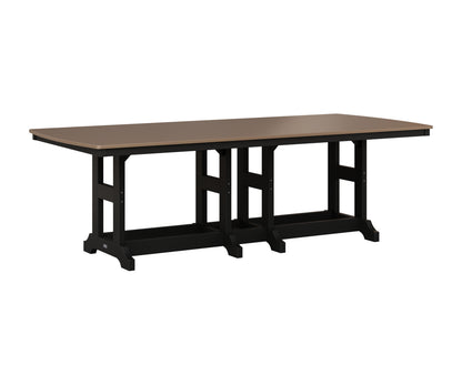 Berlin Gardens Garden Classic 44" x 96" Rectangular Table in Black, Hammered Bronze top