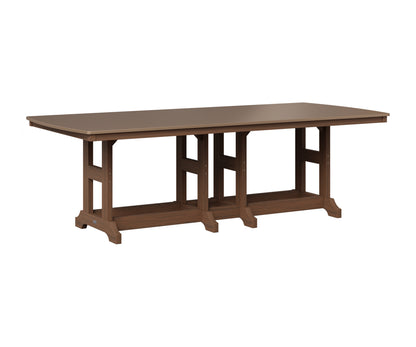 Berlin Gardens Garden Classic 44" x 96" Rectangular Table in Brazilian Walnut, Hammered Bronze top