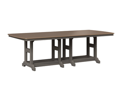 Berlin Gardens Garden Classic 44" x 96" Rectangular Table in Coastal Gray, Hammered Bronze top