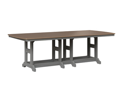 Berlin Gardens Garden Classic 44" x 96" Rectangular Table in Driftwood Gray, Hammered Bronze top