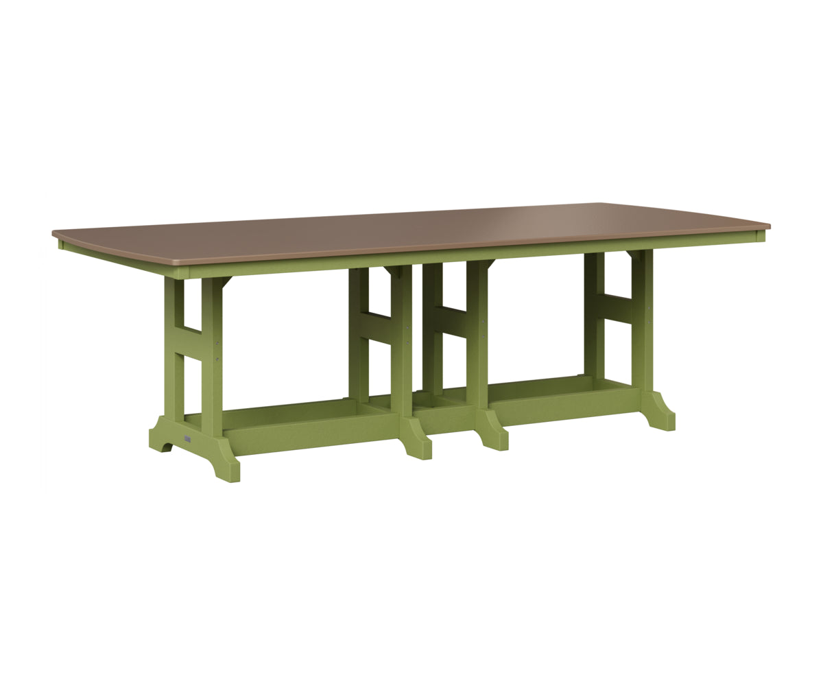 Berlin Gardens Garden Classic 44" x 96" Rectangular Table in Kiwi Green, Hammered Bronze top