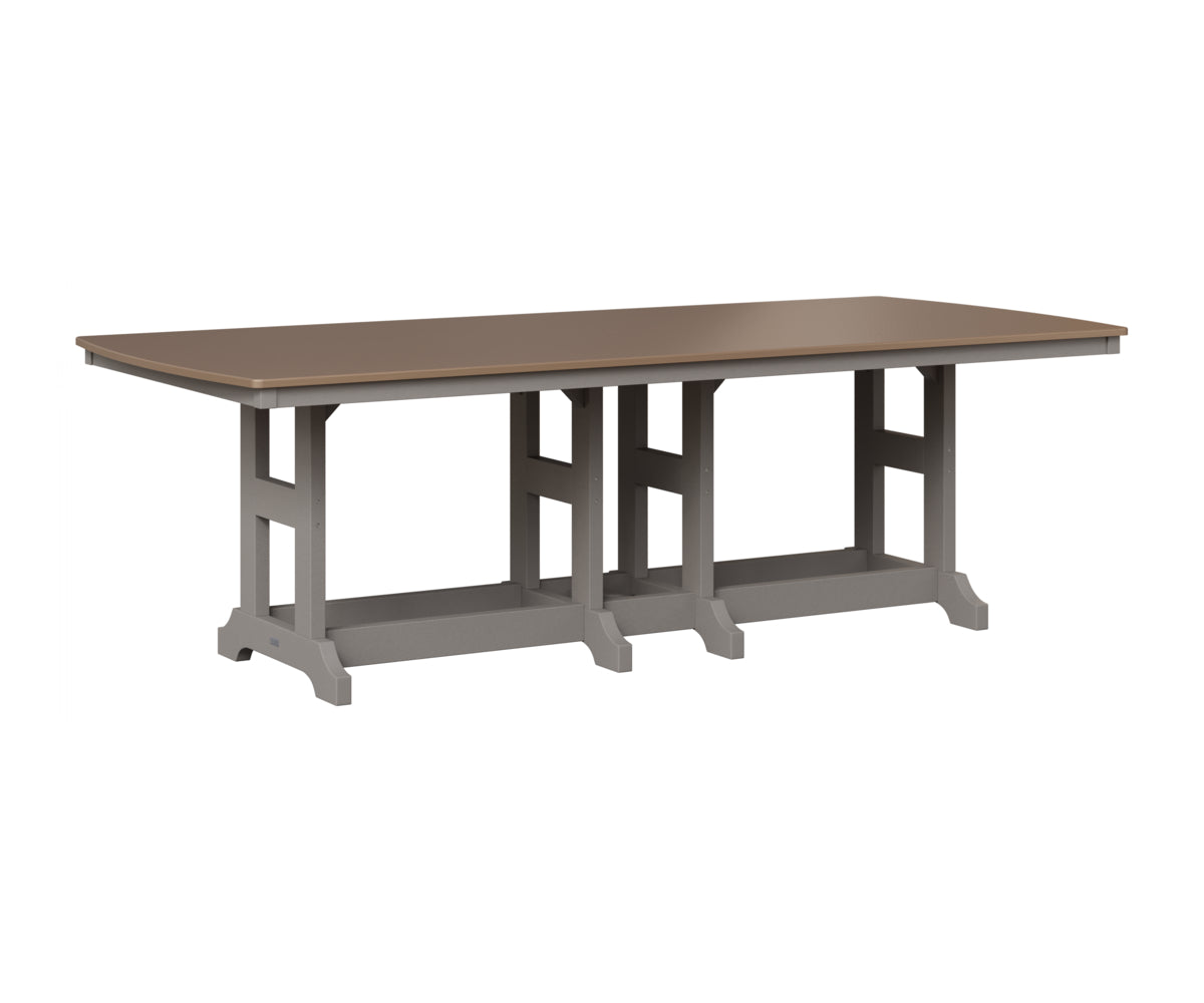Berlin Gardens Garden Classic 44" x 96" Rectangular Table in Light Gray, Hammered Bronze top