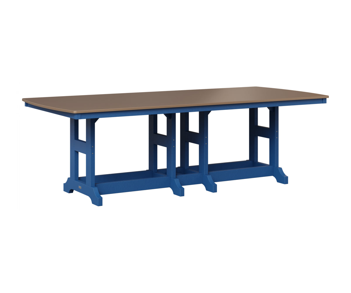 Berlin Gardens Garden Classic 44" x 96" Rectangular Table in Pacific Blue, Hammered Bronze top