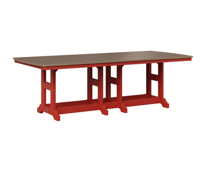 Berlin Gardens Garden Classic 44" x 96" Rectangular Table in Scarlet Red, Hammered Bronze top