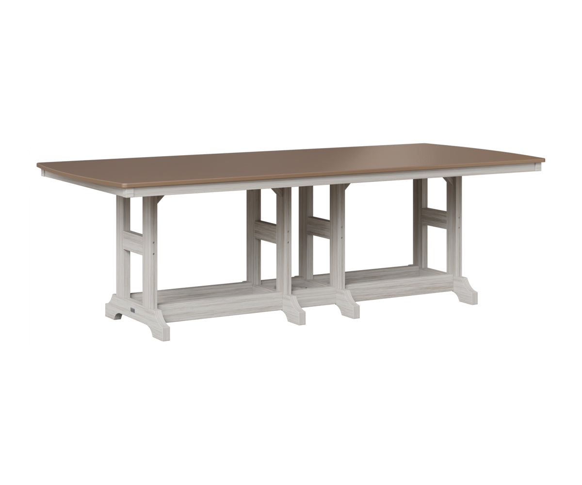 Berlin Gardens Garden Classic 44" x 96" Rectangular Table in Seashell, Hammered Bronze top