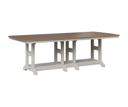 Berlin Gardens Garden Classic 44" x 96" Rectangular Table in Seashell, Hammered Bronze top