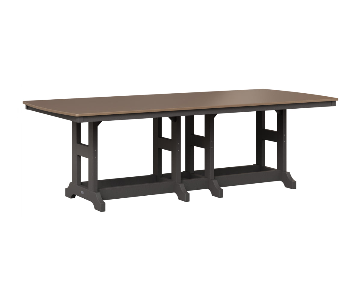 Berlin Gardens Garden Classic 44" x 96" Rectangular Table in Smoke Gray, Hammered Bronze top