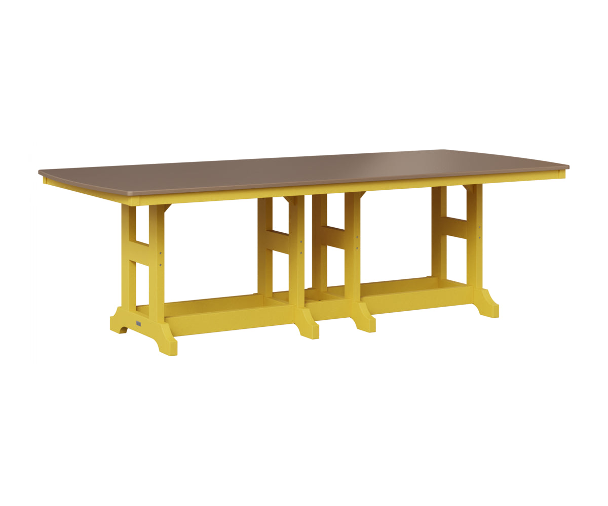 Berlin Gardens Garden Classic 44" x 96" Rectangular Table in Sunburst Yellow, Hammered Bronze top