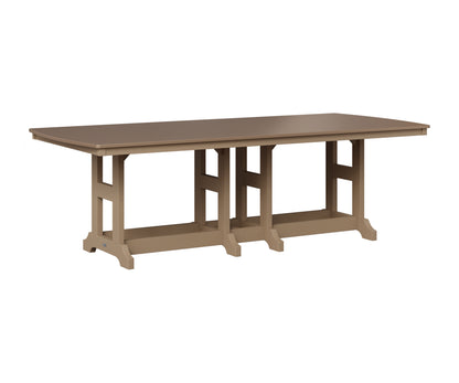 Berlin Gardens Garden Classic 44" x 96" Rectangular Table in Weatherwood, Hammered Bronze top