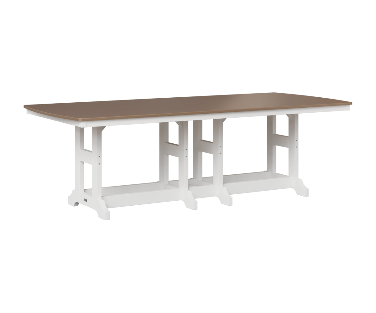 Berlin Gardens Garden Classic 44" x 96" Rectangular Table in White, Hammered Bronze top