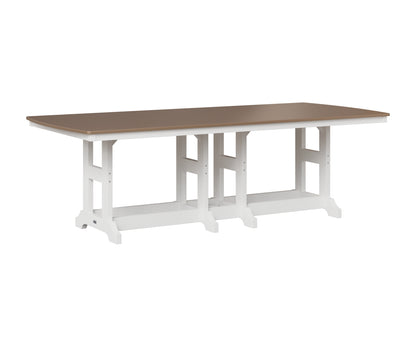 Berlin Gardens Garden Classic 44" x 96" Rectangular Table in White, Hammered Bronze top