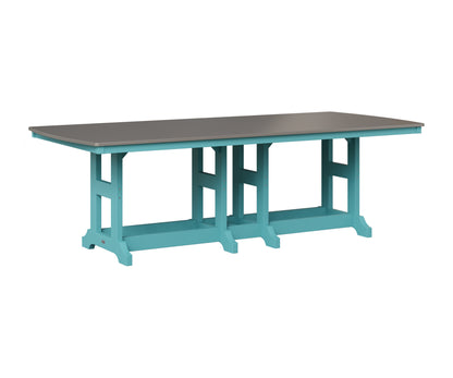 Berlin Gardens Garden Classic 44" x 96" Rectangular Table in Aruba Blue, Hammered Stainless top