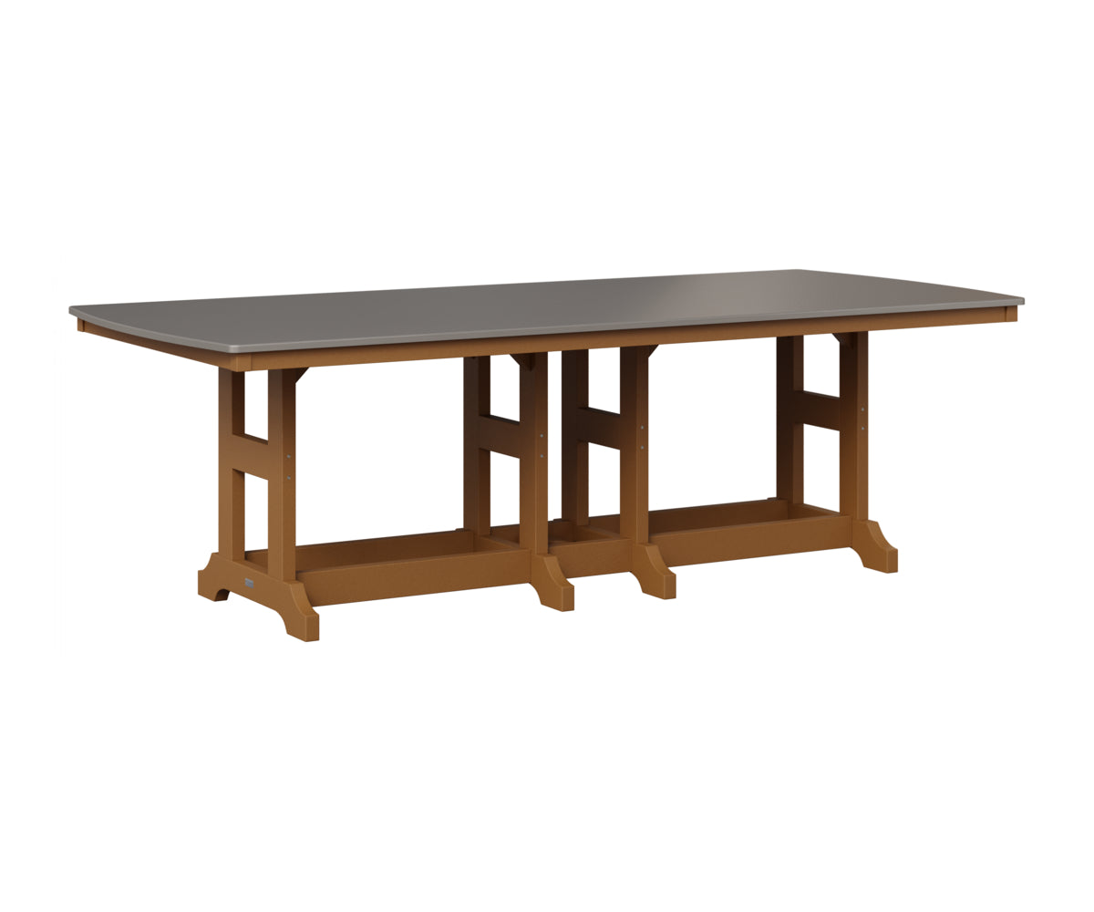 Berlin Gardens Garden Classic 44" x 96" Rectangular Table in Cedar, Hammered Stainless top