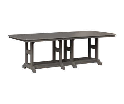 Berlin Gardens Garden Classic 44" x 96" Rectangular Table in Coastal Gray, Hammered Stainless top