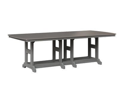 Berlin Gardens Garden Classic 44" x 96" Rectangular Table in Driftwood Gray, Hammered Stainless top