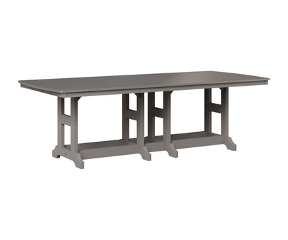 Berlin Gardens Garden Classic 44" x 96" Rectangular Table in Light Gray, Hammered Stainless top