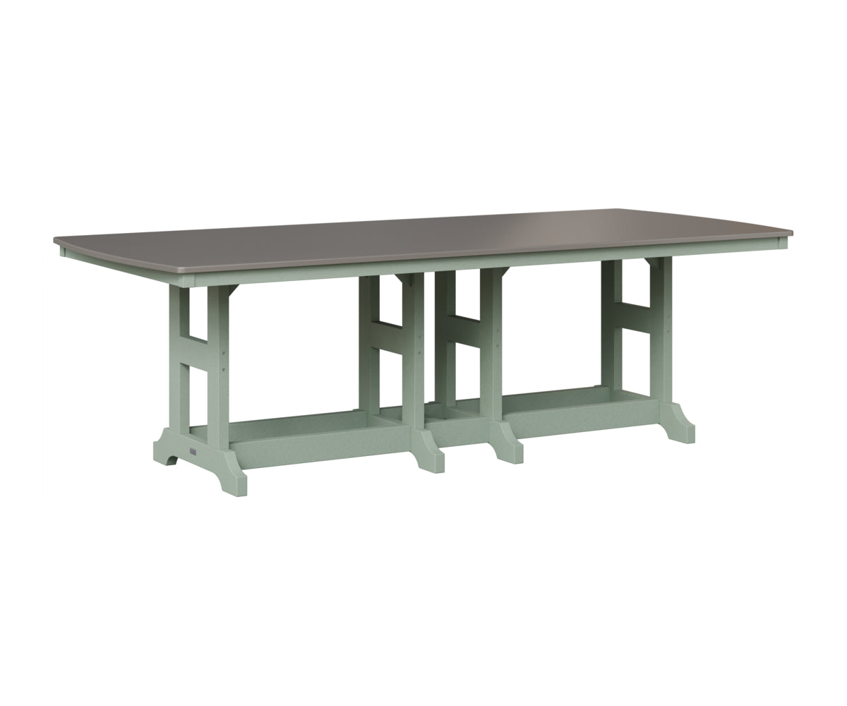 Berlin Gardens Garden Classic 44" x 96" Rectangular Table in Sea Foam, Hammered Stainless top