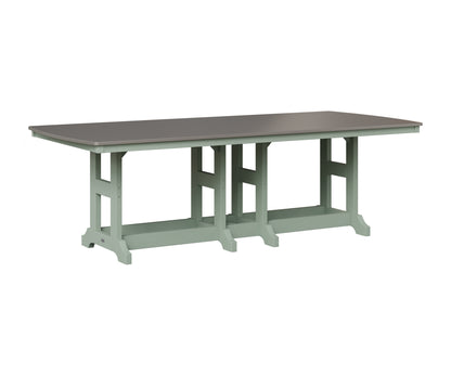 Berlin Gardens Garden Classic 44" x 96" Rectangular Table in Sea Foam, Hammered Stainless top
