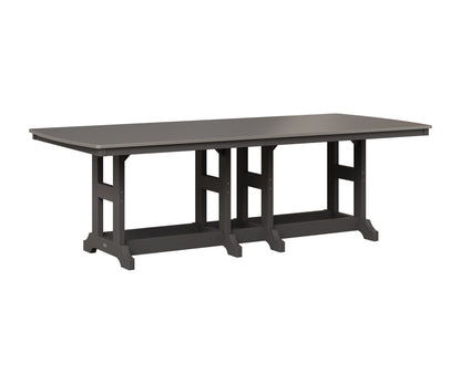 Berlin Gardens Garden Classic 44" x 96" Rectangular Table in Smoke Gray, Hammered Stainless top