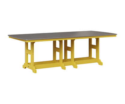 Berlin Gardens Garden Classic 44" x 96" Rectangular Table in Sunburst Yellow, Hammered Stainless top