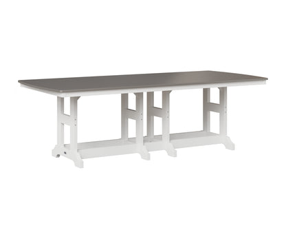 Berlin Gardens Garden Classic 44" x 96" Rectangular Table in White, Hammered Stainless top