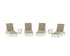 POLYWOOD 6-Piece Coastal Woven Chaise with Wheels Lounge Set in Sand / Dune Grass