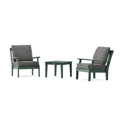 POLYWOOD Braxton 3-Piece Deep Seating Set in Green