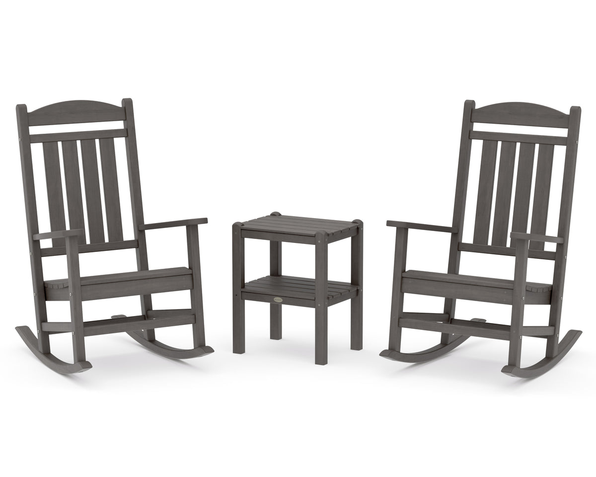 POLYWOOD Presidential 3-Piece Rocker Set in Driftwood