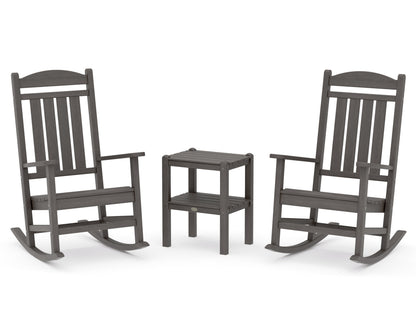 POLYWOOD Presidential 3-Piece Rocker Set in Driftwood