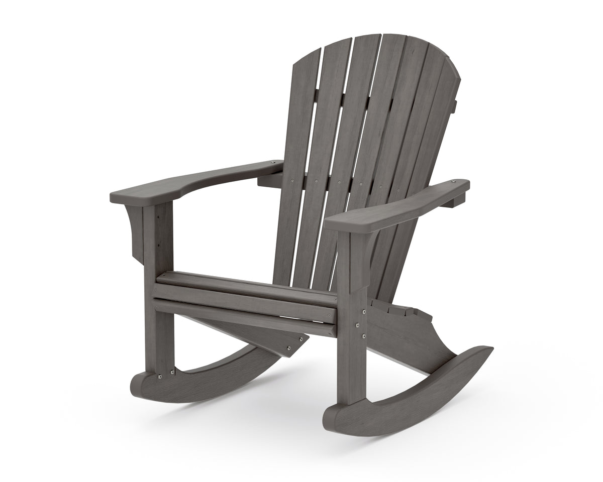 POLYWOOD Seashell Rocking Chair in Driftwood