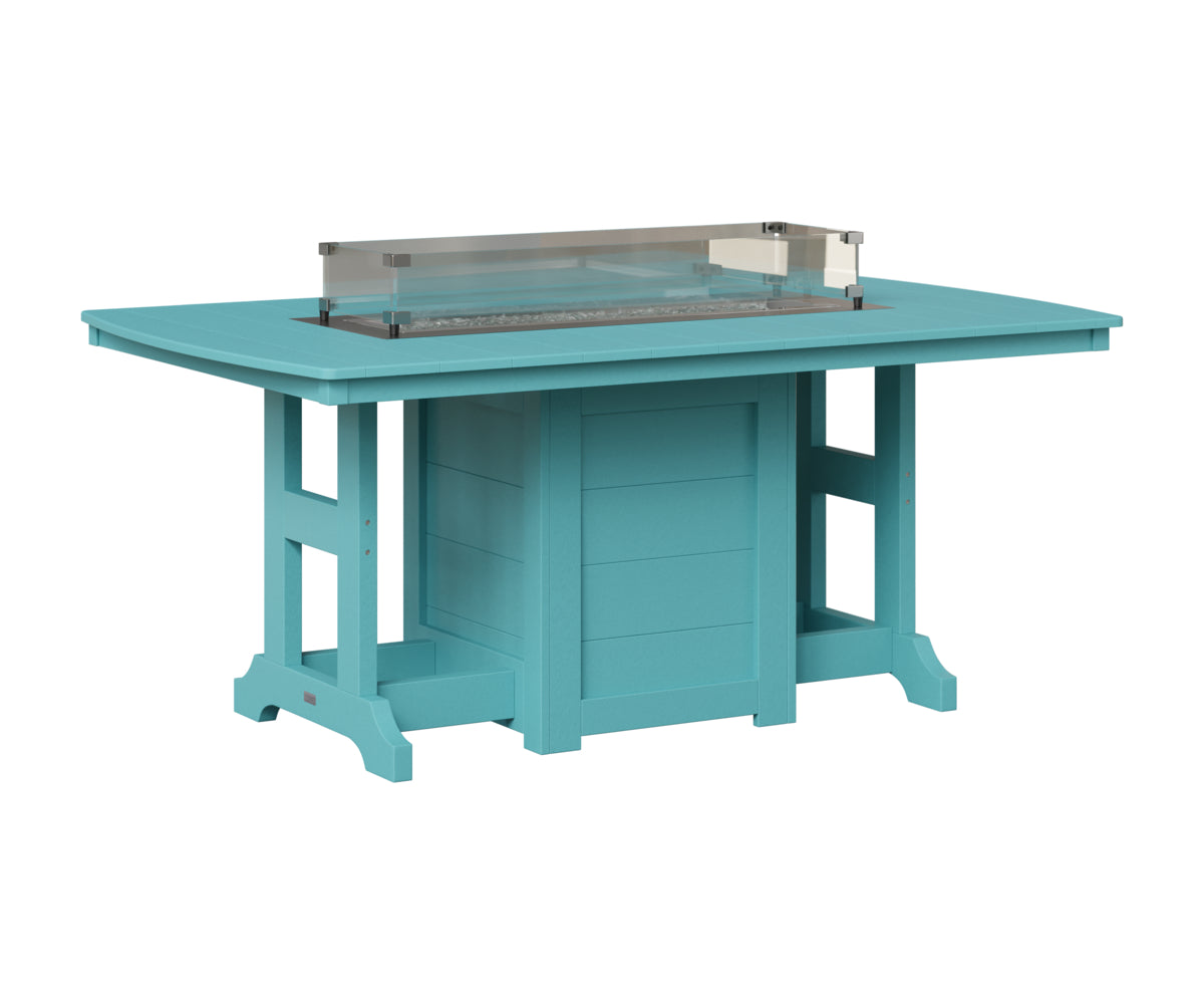 Berlin Gardens Garden Classic 44" x 72" Rectangular Fire Table in Aruba Blue