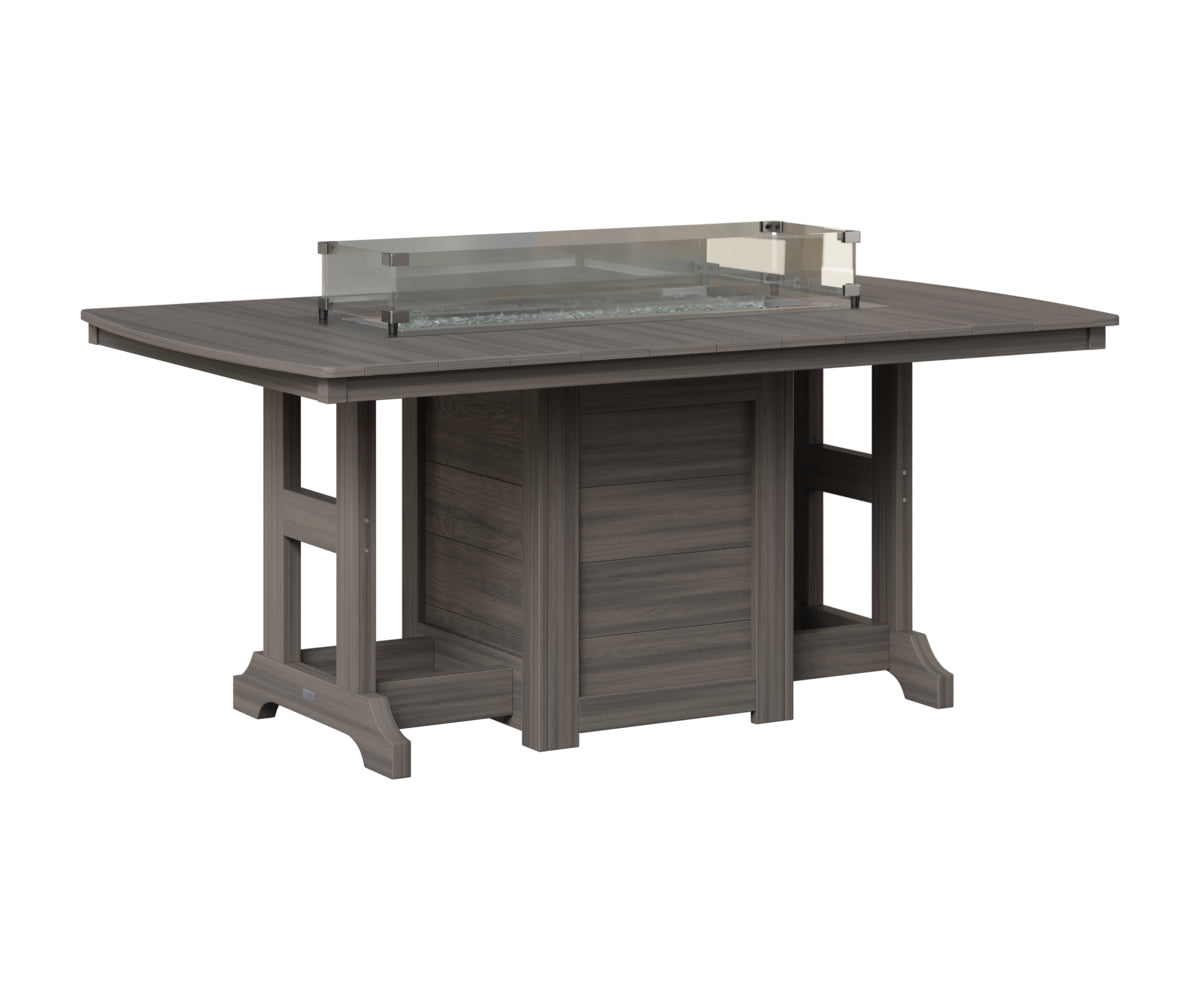 Berlin Gardens Garden Classic 44" x 72" Rectangular Fire Table in Coastal Gray