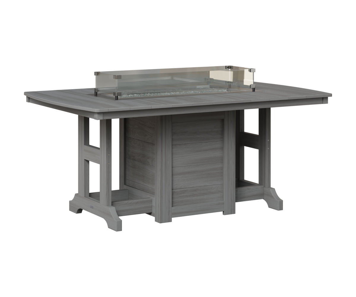 Berlin Gardens Garden Classic 44" x 72" Rectangular Fire Table in Driftwood Gray