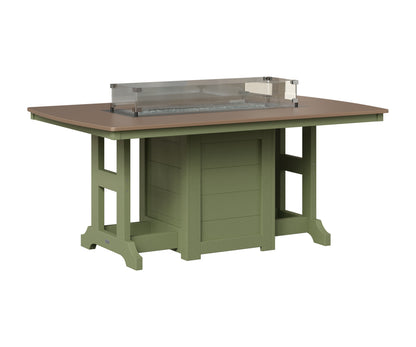 Berlin Gardens Garden Classic 44" x 72" Rectangular Fire Table in Sage, Hammered Bronze top