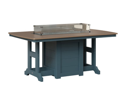 Berlin Gardens Garden Classic 44" x 72" Rectangular Fire Table in Slate, Hammered Bronze top