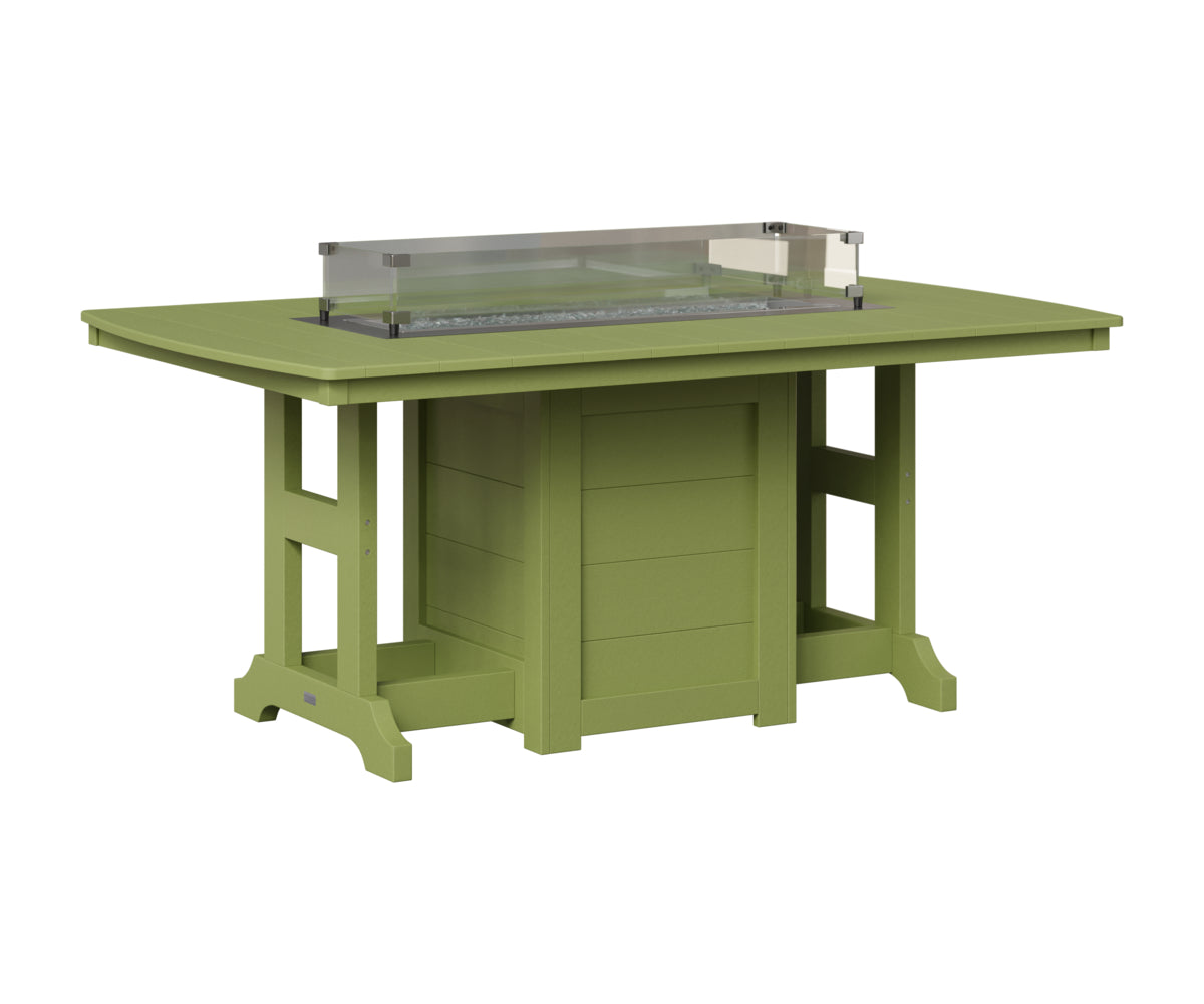Berlin Gardens Garden Classic 44" x 72" Rectangular Fire Table in Kiwi Green