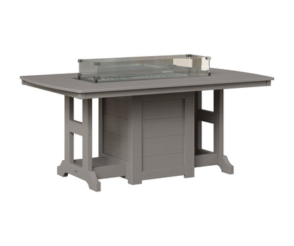 Berlin Gardens Garden Classic 44" x 72" Rectangular Fire Table in Light Gray