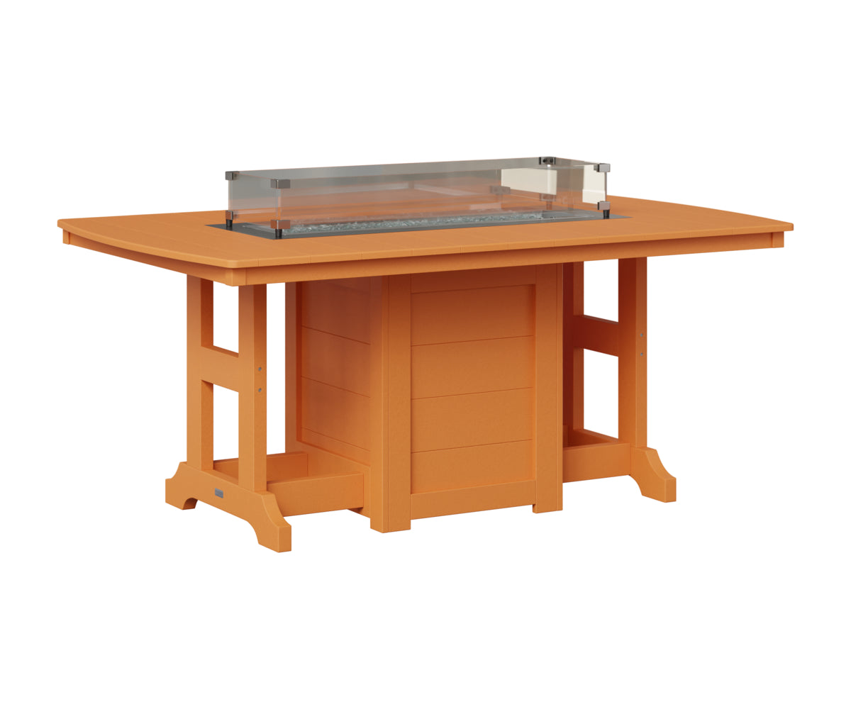 Berlin Gardens Garden Classic 44" x 72" Rectangular Fire Table in Mango Orange