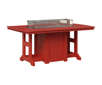 Berlin Gardens Garden Classic 44" x 72" Rectangular Fire Table in Scarlet Red