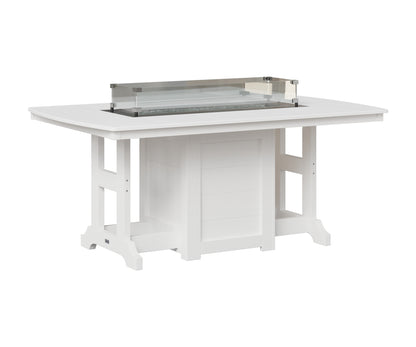 Berlin Gardens Garden Classic 44" x 72" Rectangular Fire Table in White